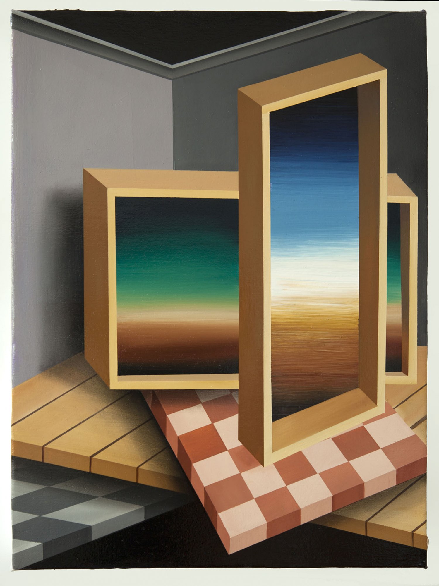 Peter Daverington, Two objects arranged in a room