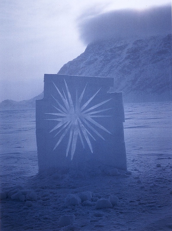 Andy Goldsworthy, Began Work out in the Fjord/too windy/snow wall blew down...