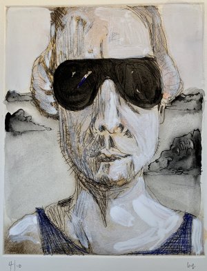 Ben Quilty (Self portrait as Cook with sunglasses)