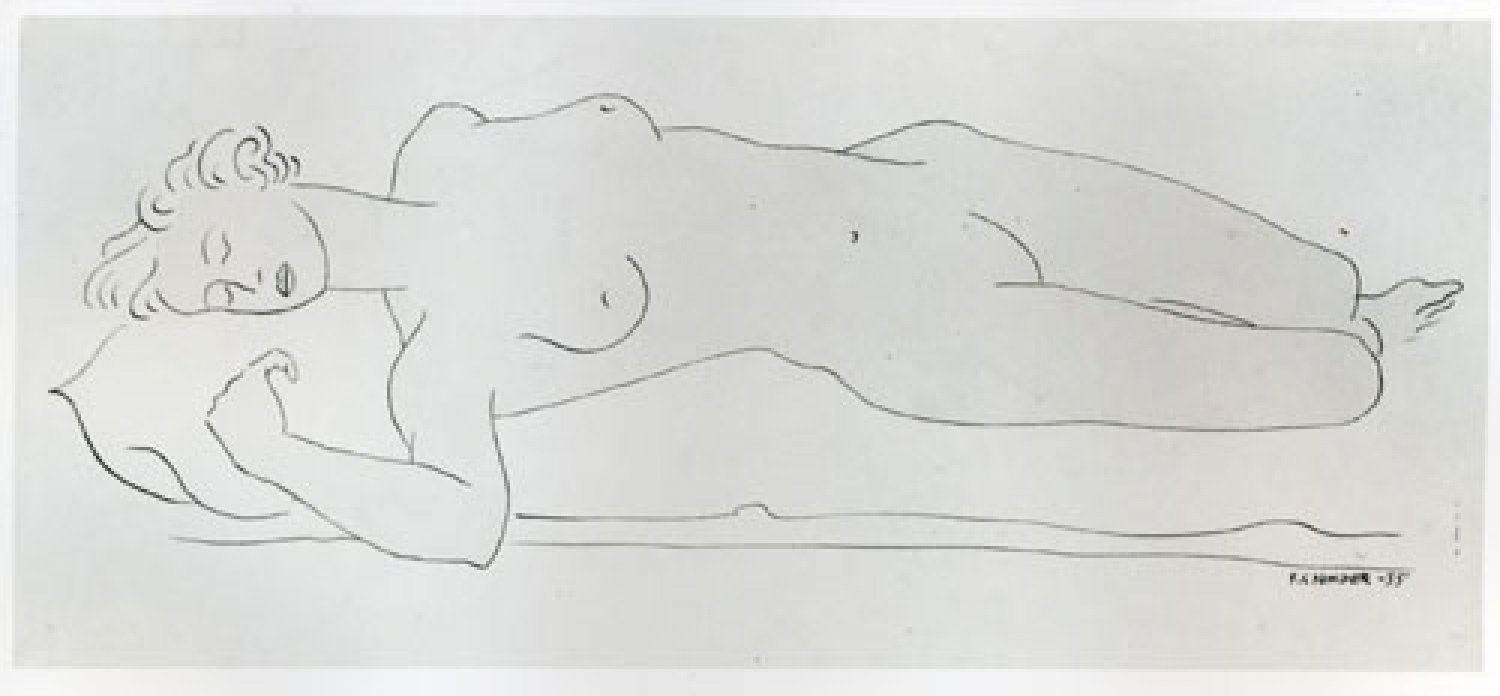 Frank Hinder, Nude at rest - one of series