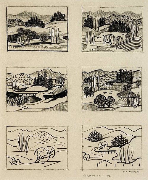 Frank Hinder, ACT landscapes - six compositions