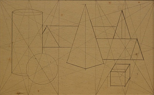 Frank Hinder, Geometric solids - study