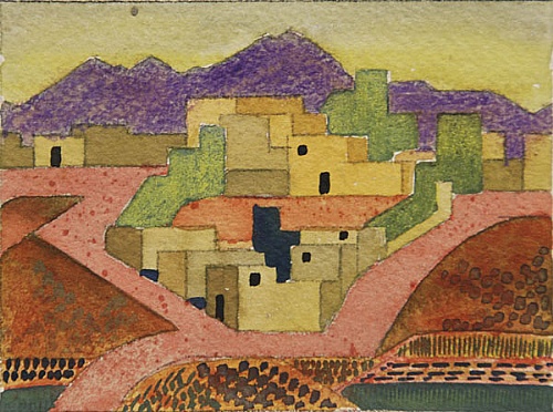 Frank Hinder, Taos landscape - study 