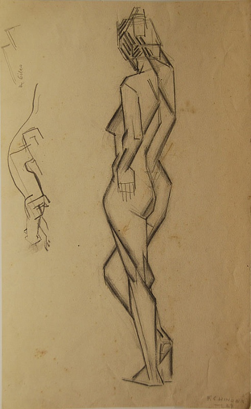 Frank Hinder, Standing female nude from back