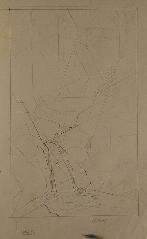 Frank Hinder, Waterfall -study for Promised Land