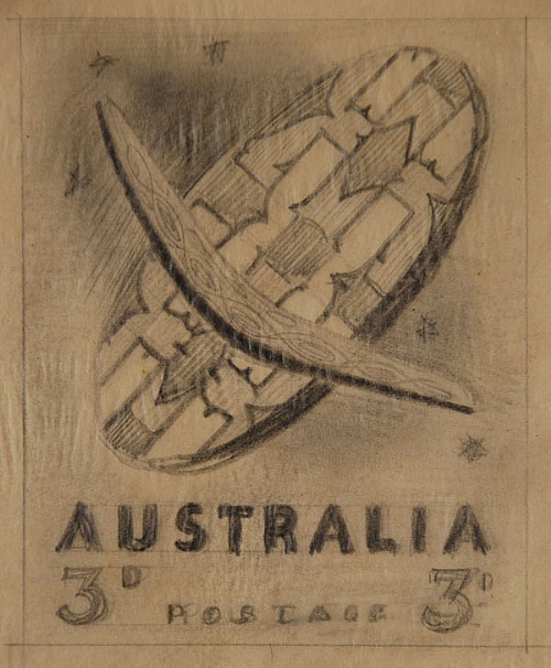 Frank Hinder, Australia 3d - postage stamp