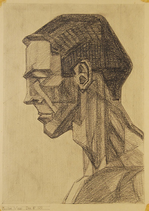 Frank Hinder, Man's head facing left