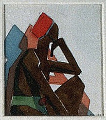 Frank Hinder, Seated figure with shadows