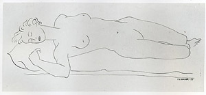 Nude at rest - outline