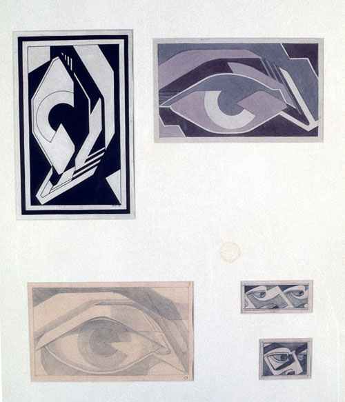 Frank Hinder, Abstracted eyes - five exercises