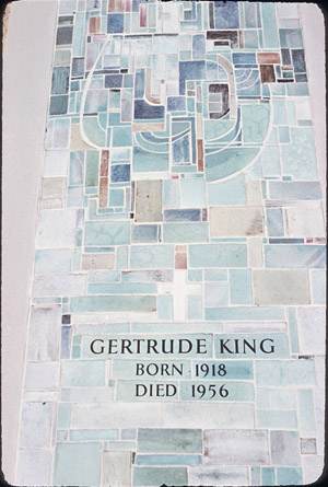 Grave memorial for Gertrude King