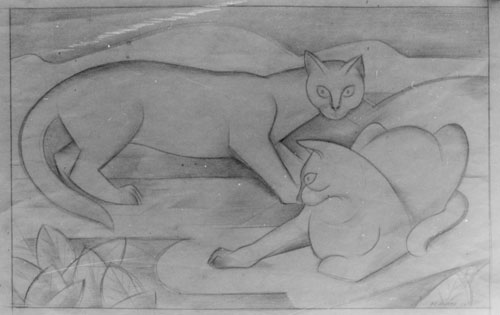 Frank Hinder, Two cats