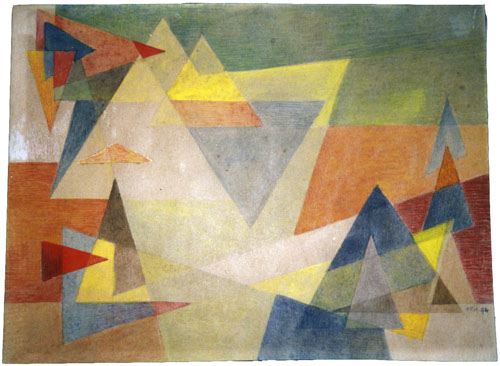 Frank Hinder, Triangles - study for Carnival?