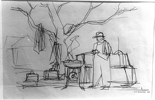 Frank Hinder, Sketchbook -truck up to Townsville - example