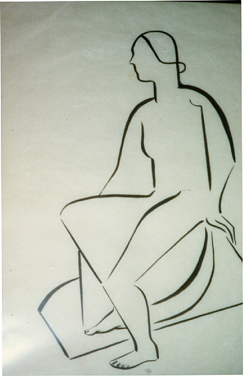Frank Hinder, Seated female nude