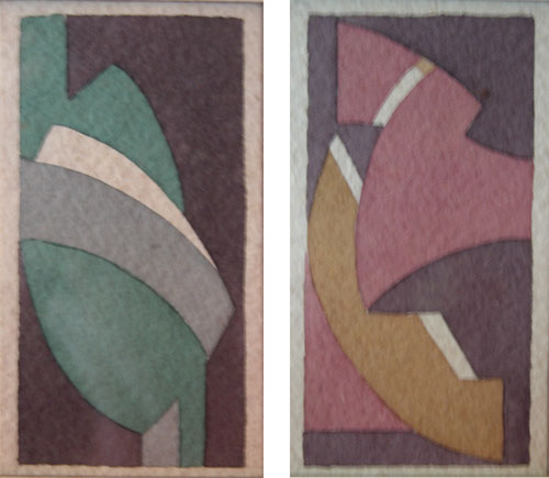 Frank Hinder, Mesa landscape, two designs