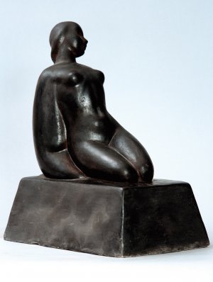 Seated Nude with Cloak