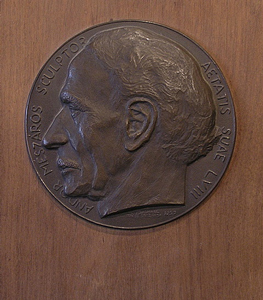 Bronze portrait of Andor Meszaros, Sculptor