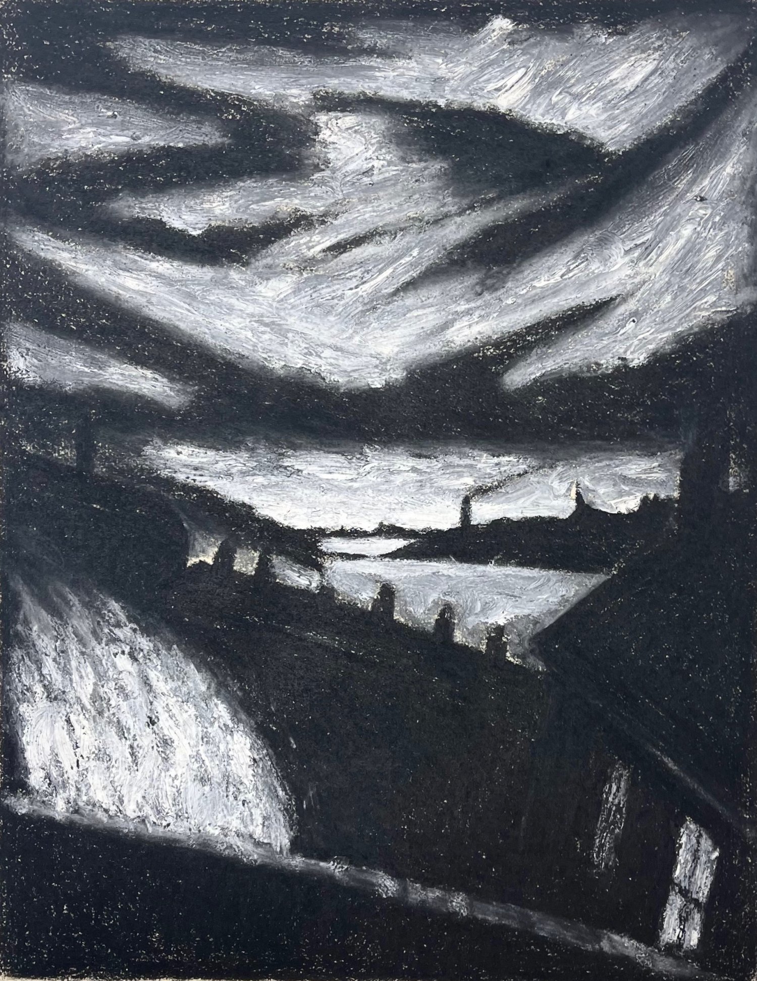 Drawing (also known as Untitled or Gestural Landscape or Night Sky)