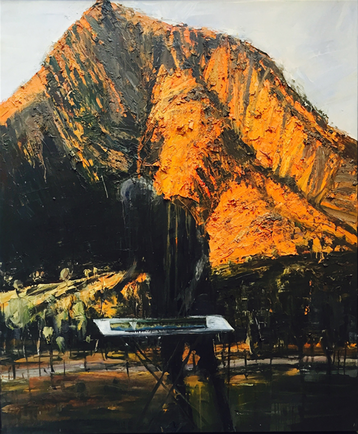 Painting under Red Mountain (Flinders)