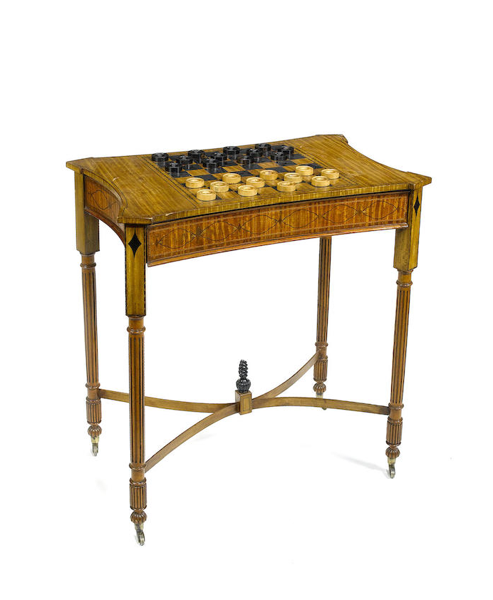 Edwards and Roberts, a satinwood games table, 
