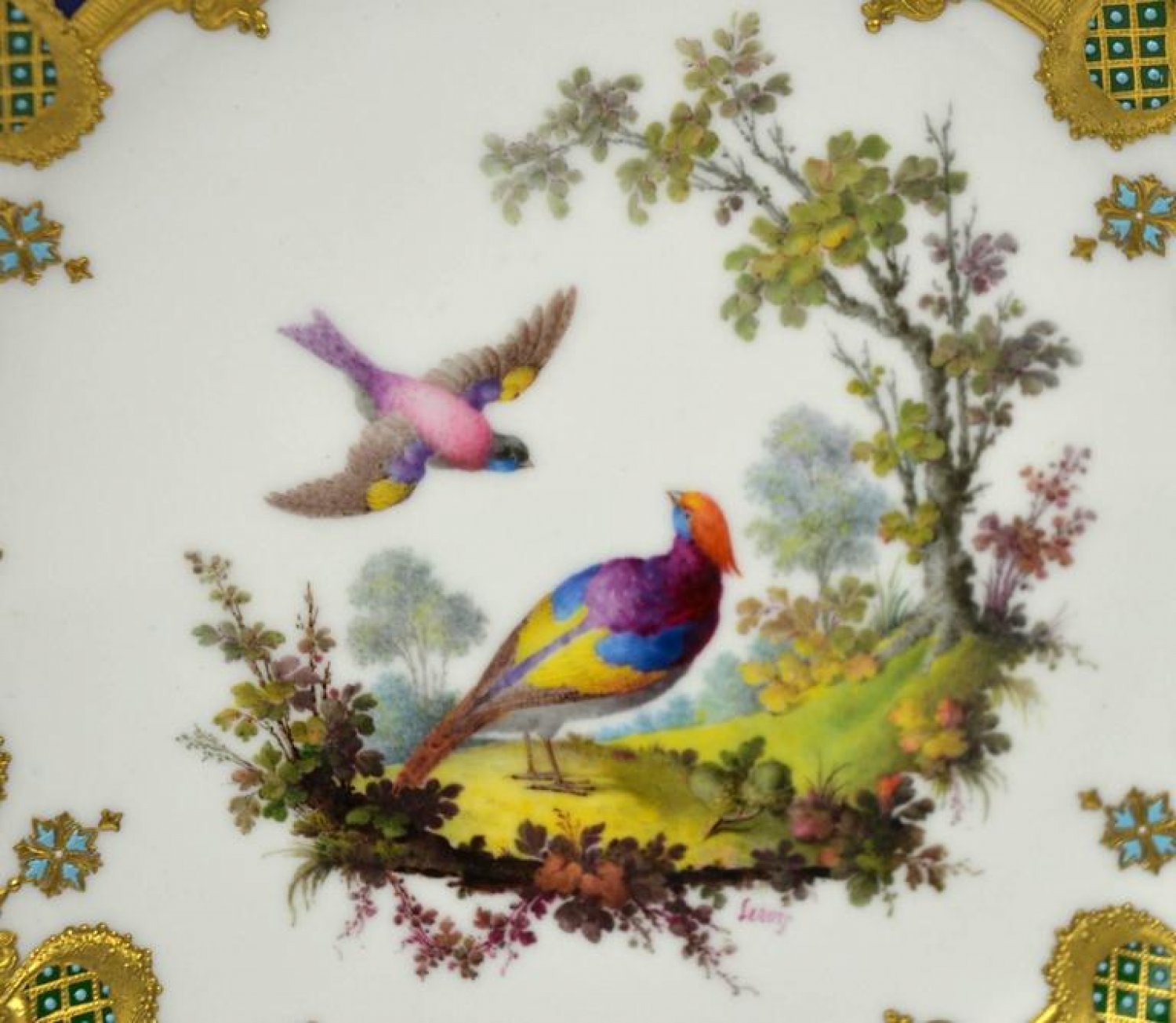 Royal Crown Derby Cabinet Plate by Desire Leroy