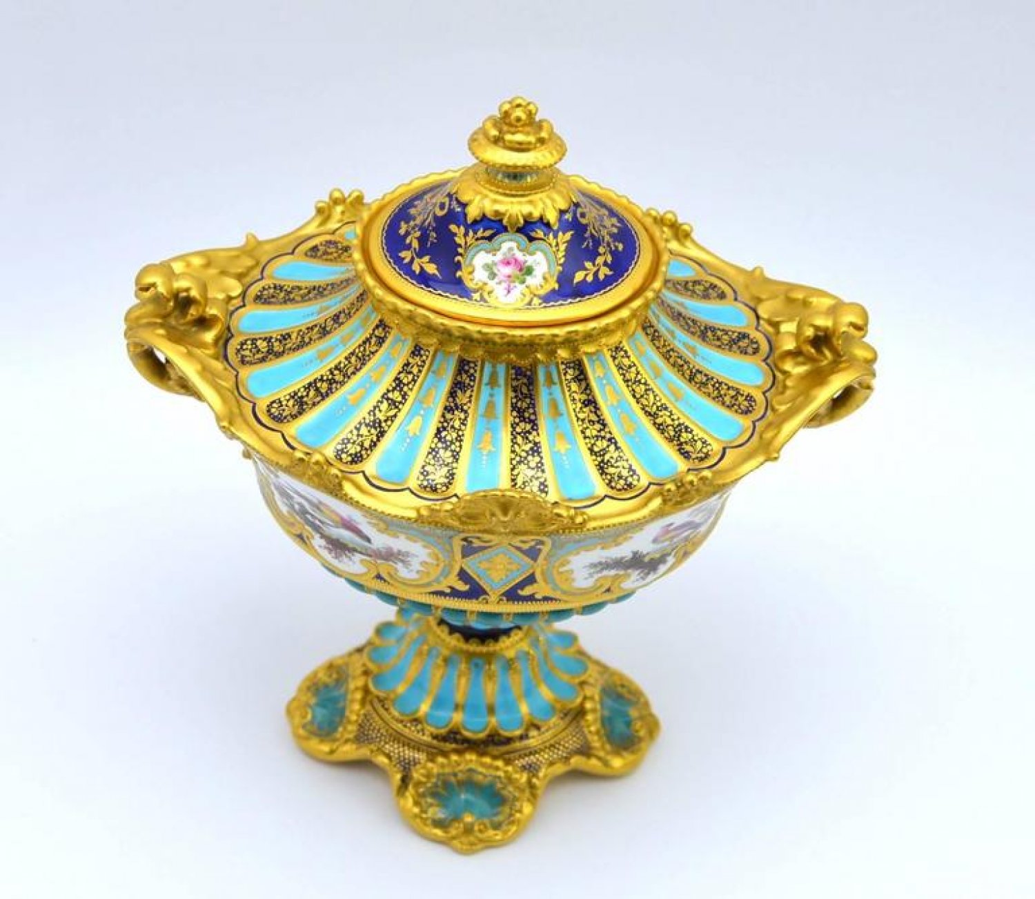 A fine and rare Royal Crown Derby vase, by Desire Leroy 1897