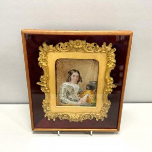A 19th Century Watercolour on Ivory 