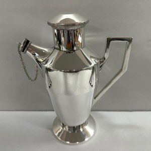 An Art Deco Sterling Silver Cocktail Shaker 