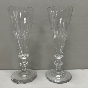 A Pair of 19th Century Champagne Flutes.  