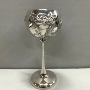 Chinese Qing Dynasty Silver Goblet