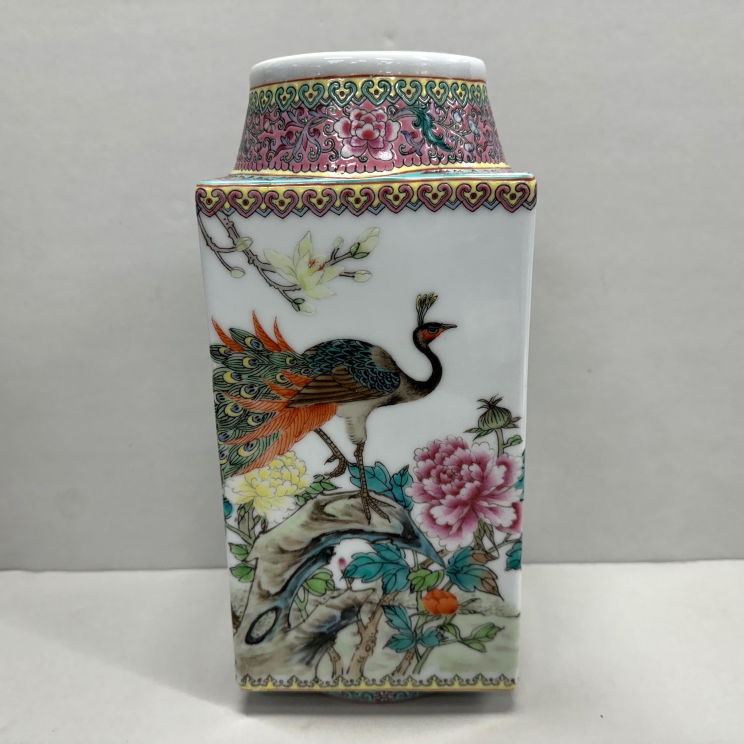 A Chinese Republic Period Square Sided Vase,