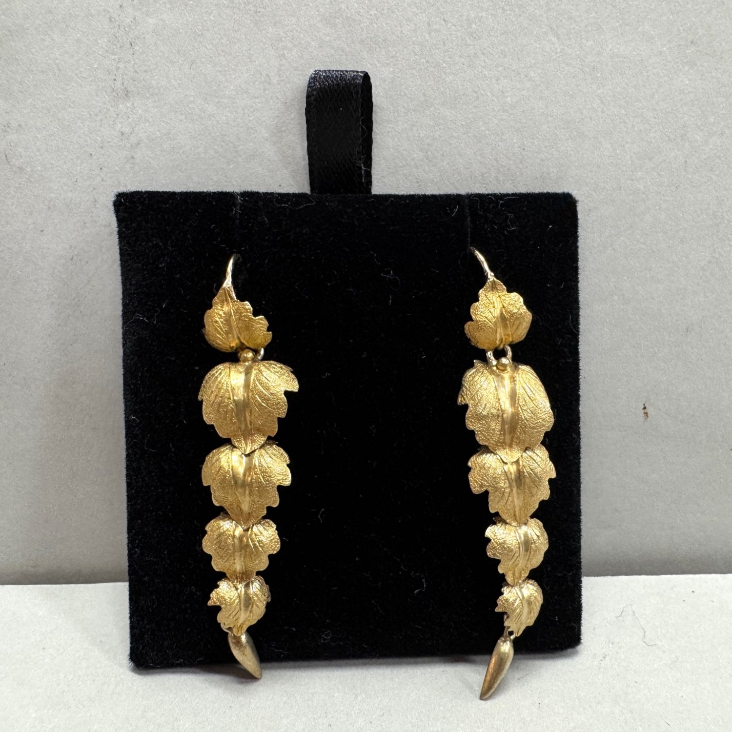 A Pair of 15ct. Gold Drop Earrings.
