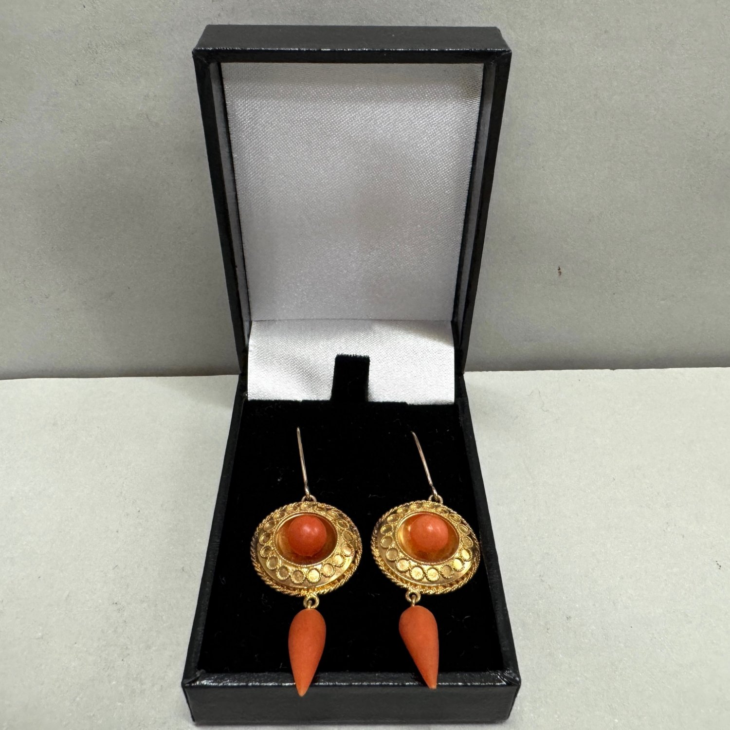 A Pair of Victorian Coral Earrings
