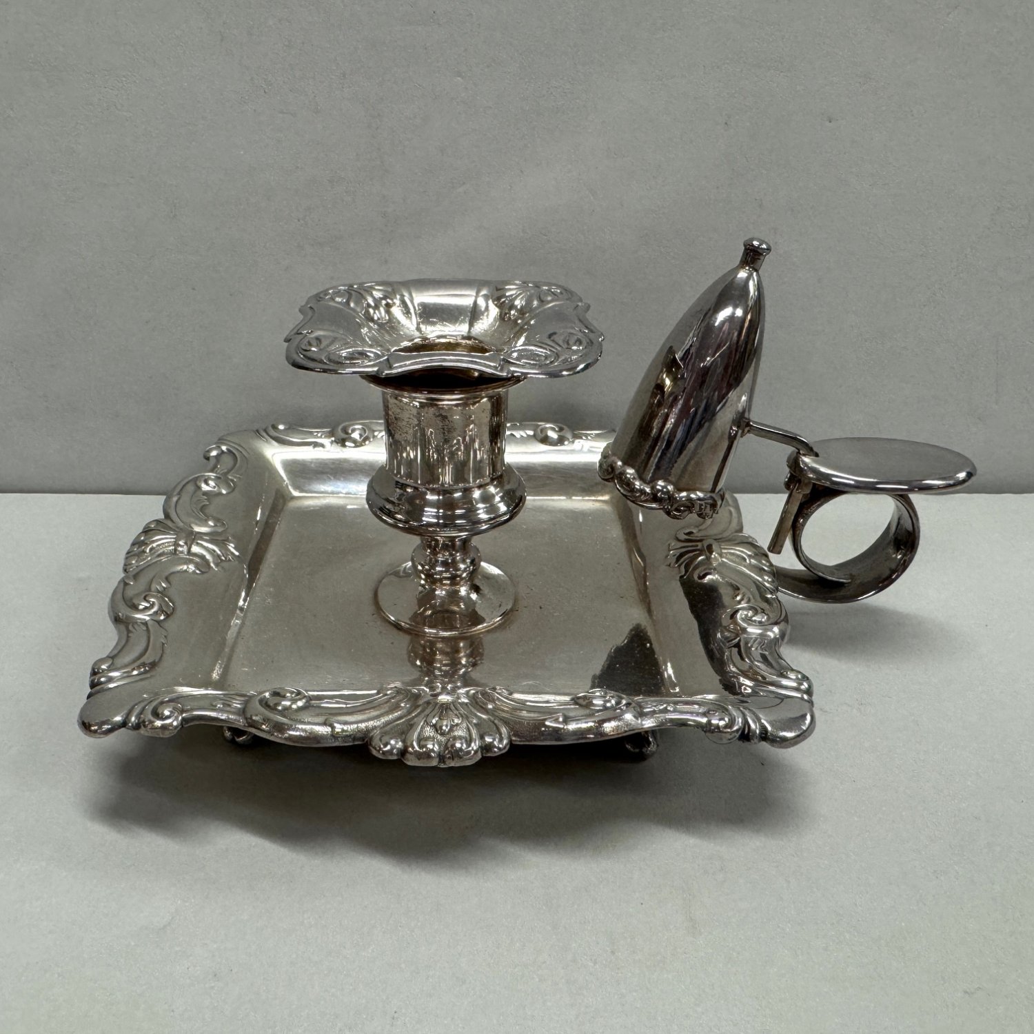 A Silver Plate Chamberstick 