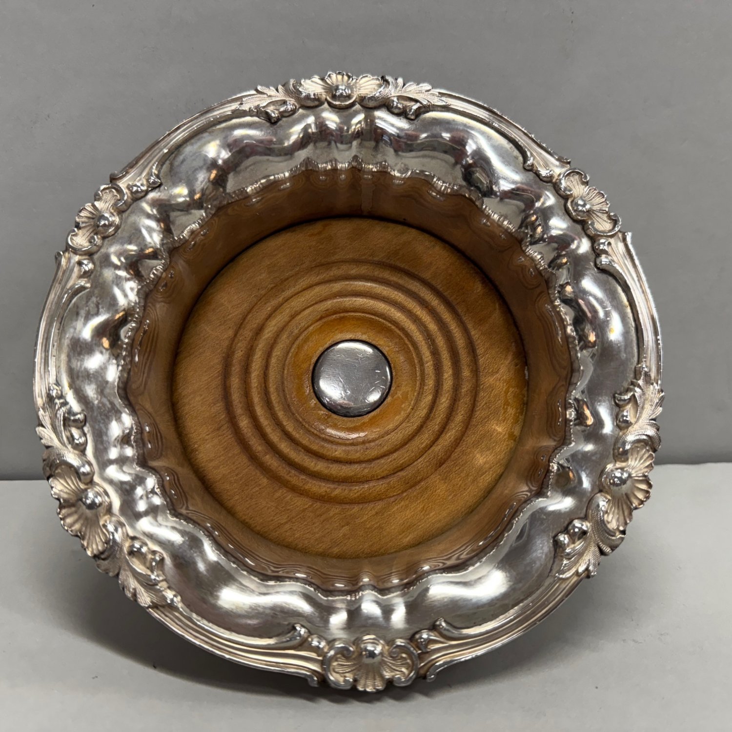 A George IV Sheffield Plate Wine Coaster.