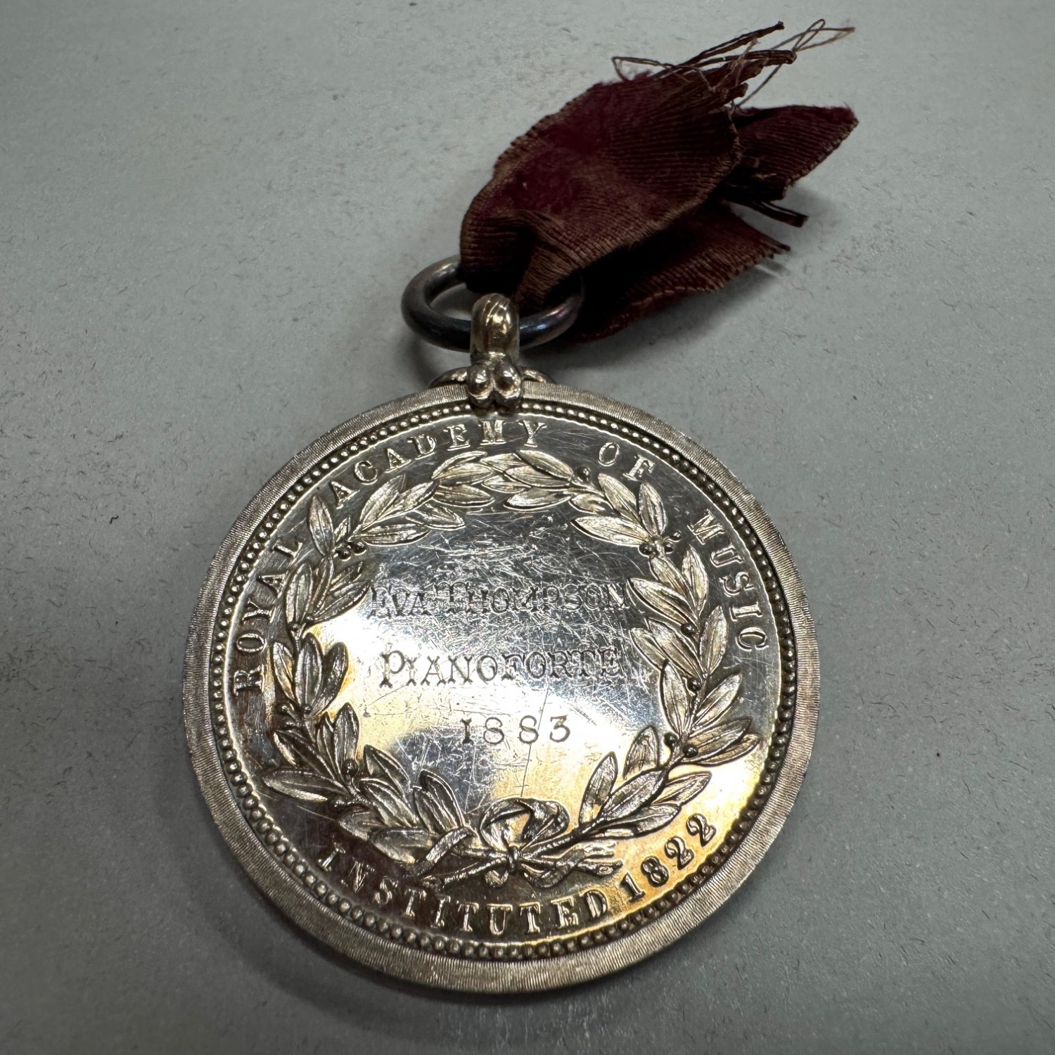 A 19th Century Sterling Silver Royal Academy of Music Medallion 