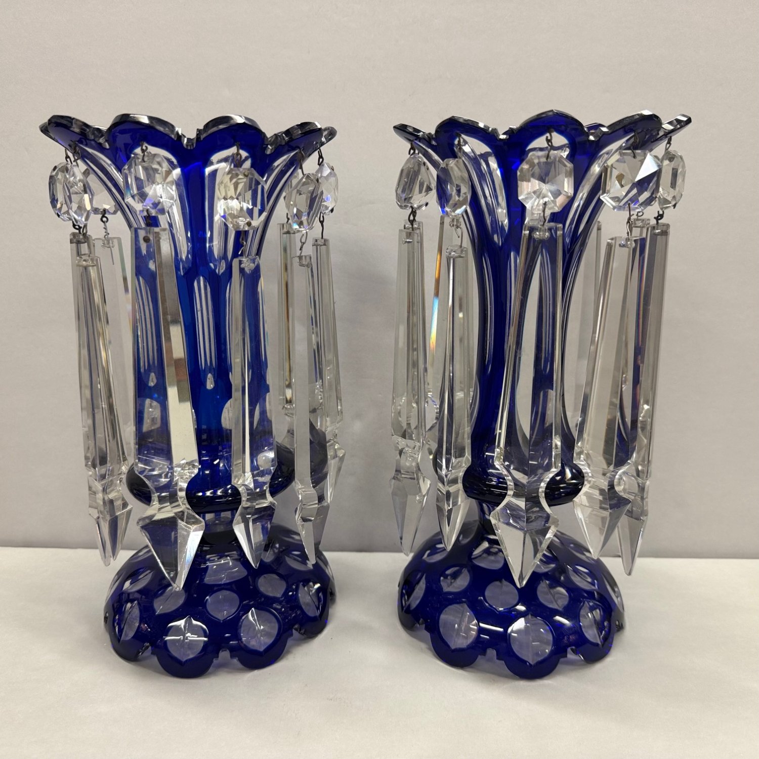 A Pair of 19th Century Crystal Lustres