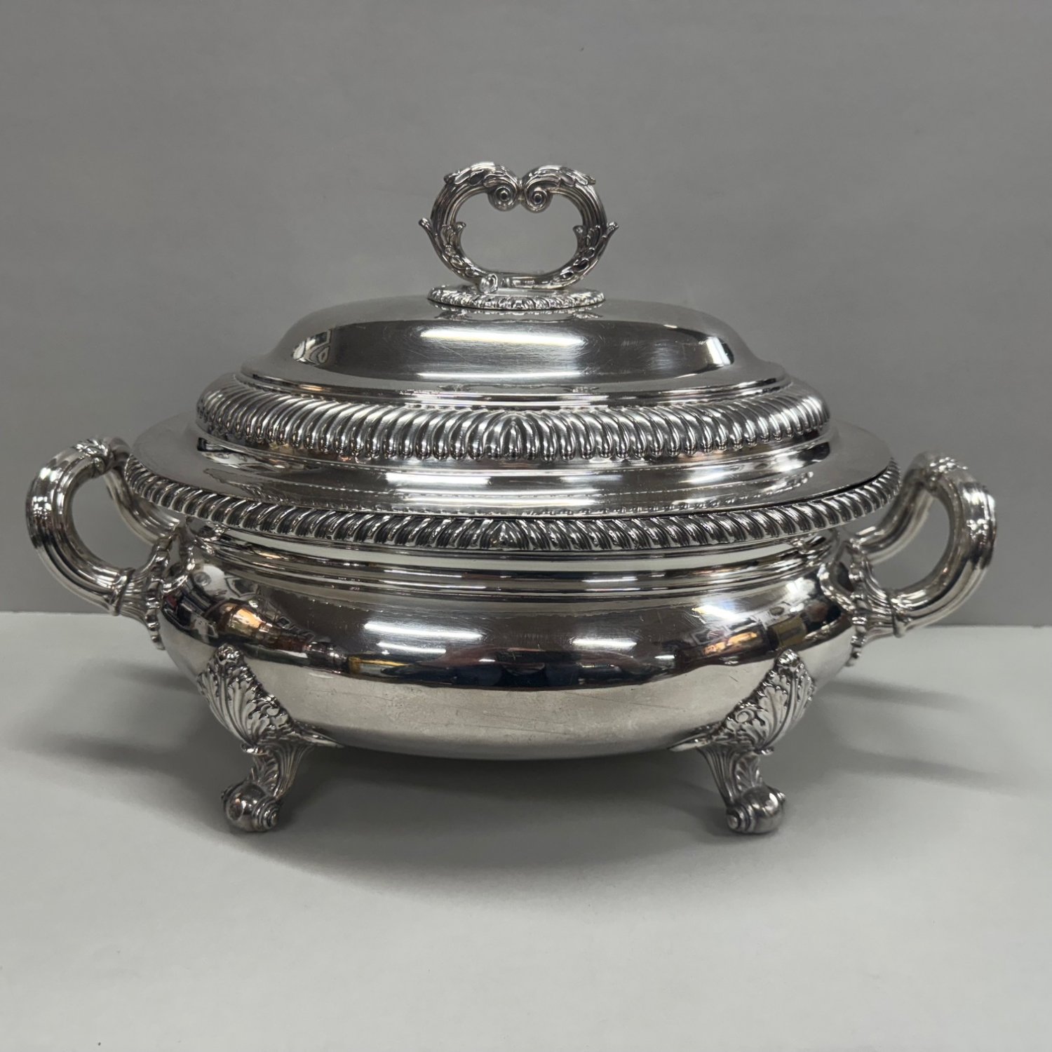 A George III Sheffield Plate Soup Tureen