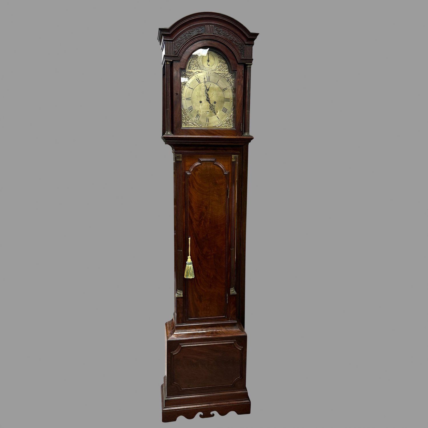 A George III Mahogany Hour Striking 8 Day Long Case Clock