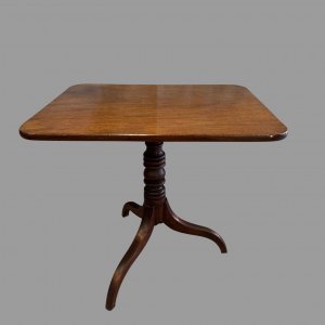 George III Mahogany Rectangular Tilt-Top Table