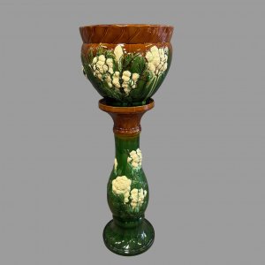 Floral Jardiniere and Stand.