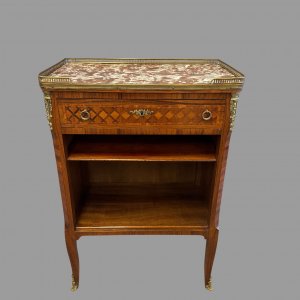 French Louis XVI Style Parquetry Inlaid Kingwood Cabinet