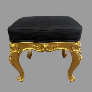 19th Century French Louis XV Style Wood Stool