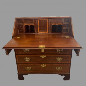 George III Style Mahogany Fall Front Bureau 