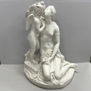 A 19th Century Parian Porcelain Figure of Venus and Cupid