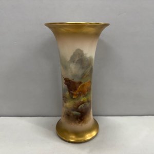 A Royal Worcester Cylindrical Vase 
