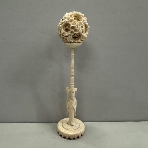 A Chinese Carved Ivory Puzzle Ball