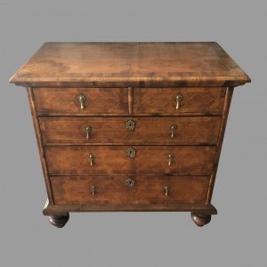 A 17th Century William and Mary Period Walnut Chest 