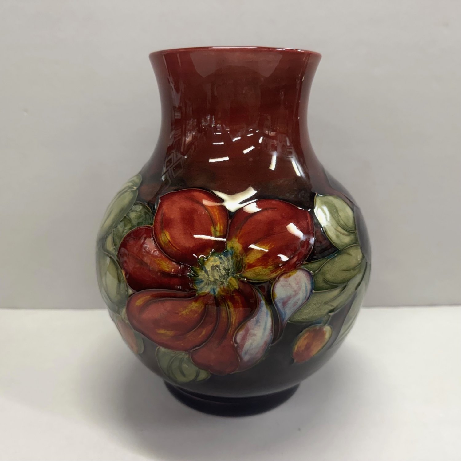 A Walter Moorcoft 'Clematis' Pattern Vase.